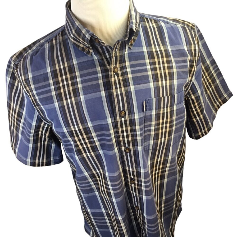Carhartt Relaxed Fit Lot of 2 Plaid Short Sleeve Shirt Sz L Button Front Pocket - Picture 4 of 15